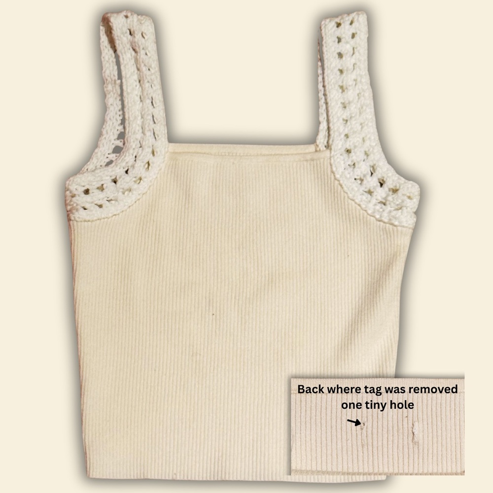 Aerie Crochet Sweater Tank Top
